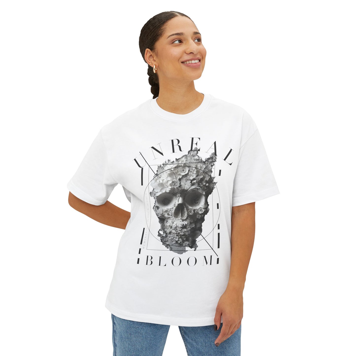 Unreal Bloom Unisex Oversized Boxy Tee