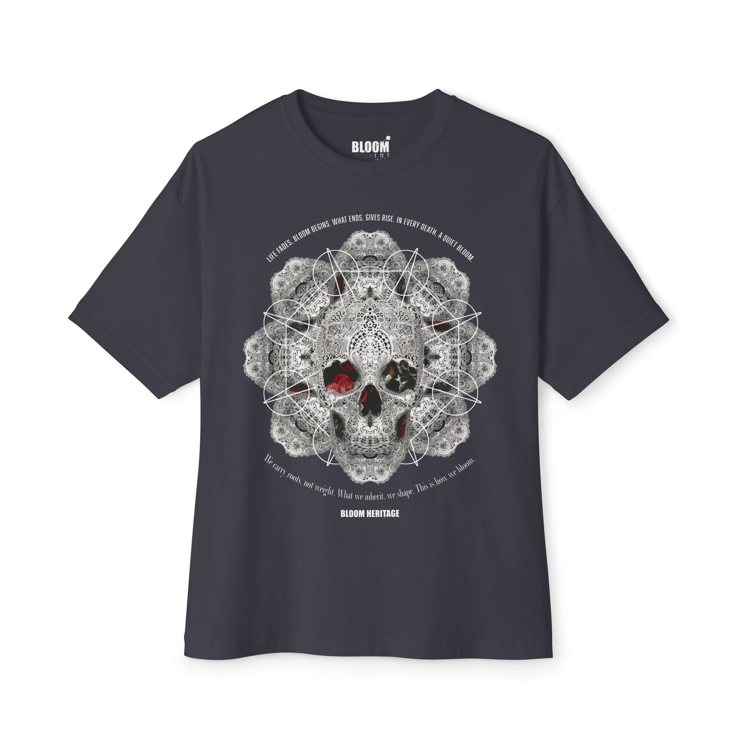 Bloom Lace Heritage Unisex Oversized Boxy Tee