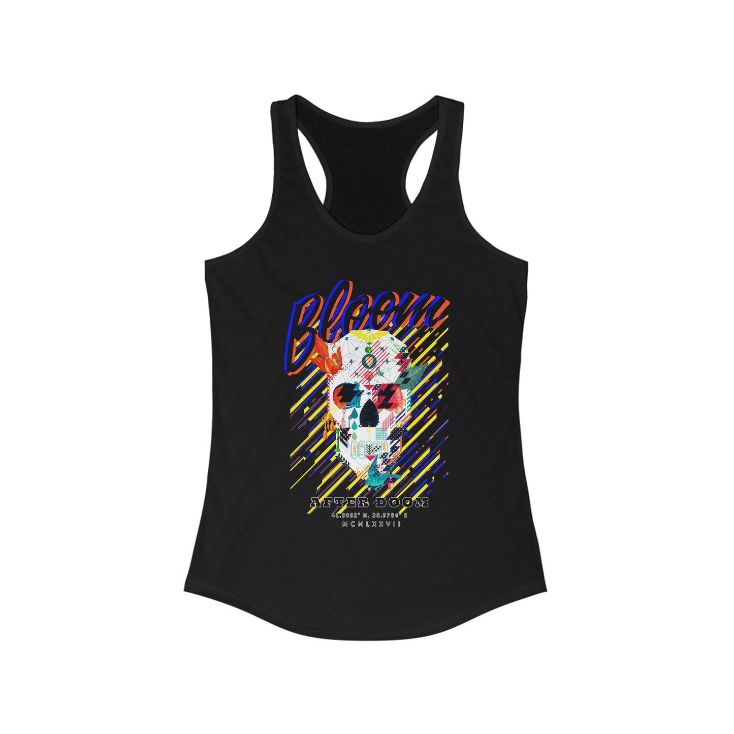 Doom Bloom Skull Women's Ideal Racerback Tank