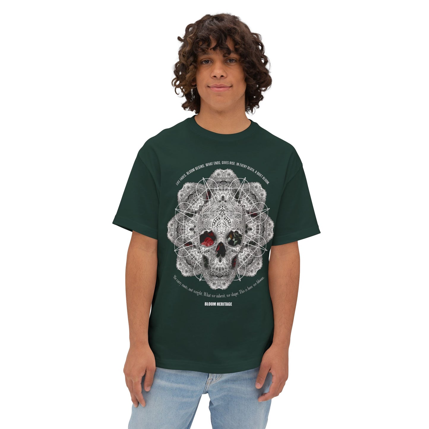 Bloom Lace Heritage Unisex Oversized Boxy Tee