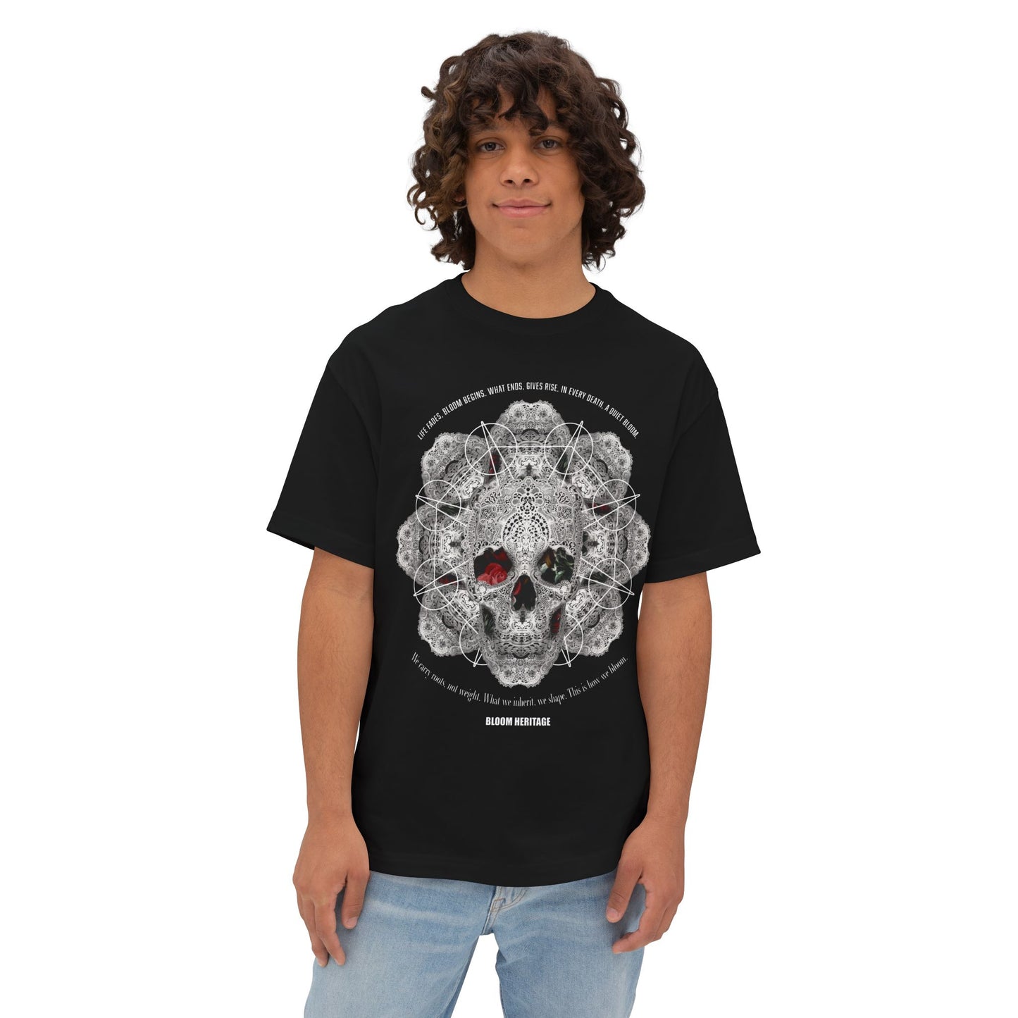 Bloom Lace Heritage Unisex Oversized Boxy Tee