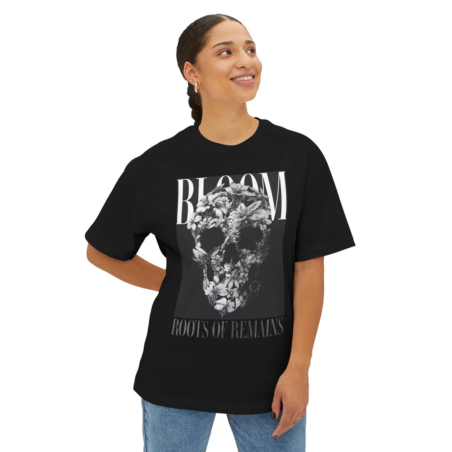 Roots Bloom Unisex Oversized Boxy Tee