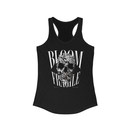 Fragile Bloom Skull Women's Ideal Racerback Tank
