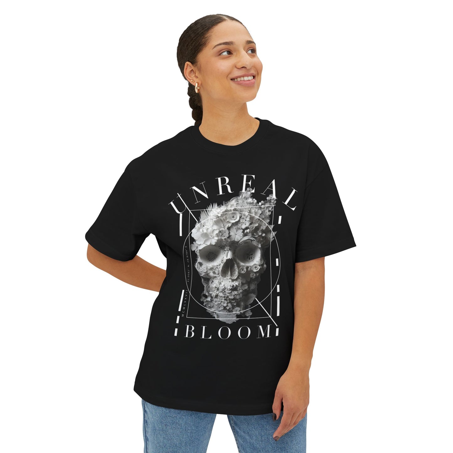 Unreal Bloom Unisex Oversized Boxy Tee