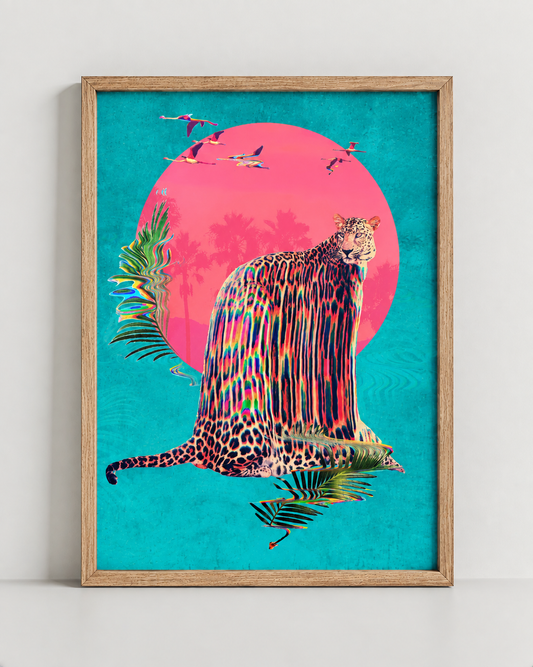 Jaguar Wall Art – Colorful Animal Print by Ali Gulec