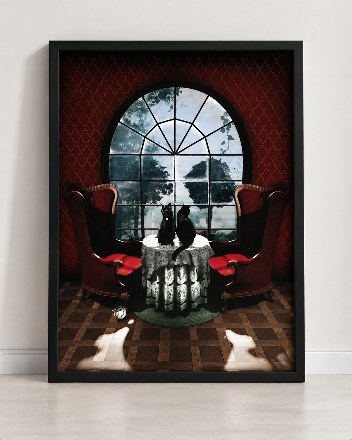 Room Skull Wall Art – Surreal Gothic Art by Ali Gulec