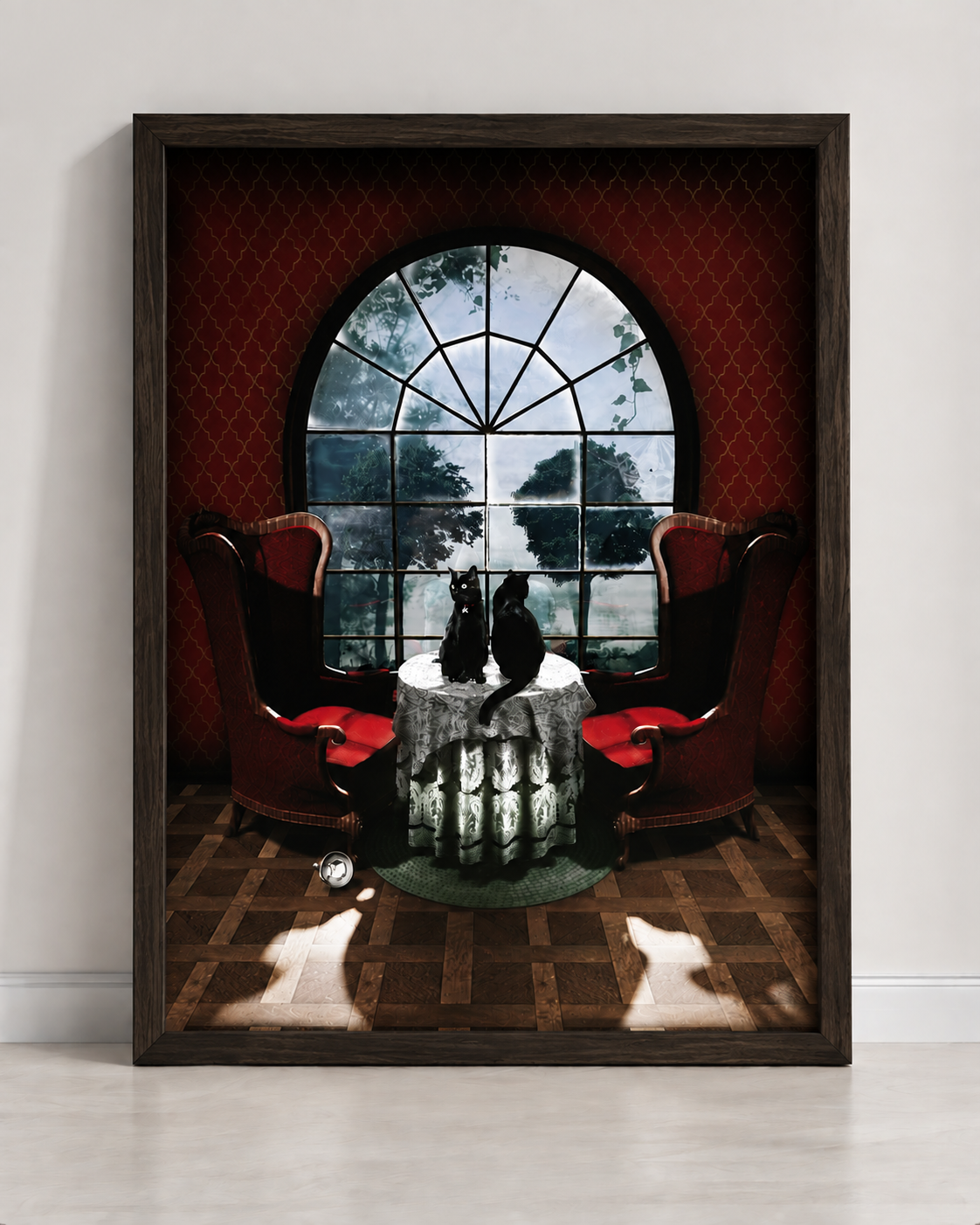 Room Skull Wall Art – Surreal Gothic Art by Ali Gulec