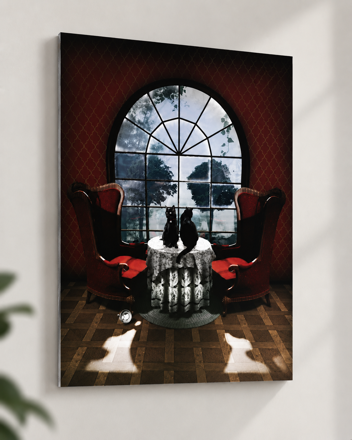 Room Skull Wall Art – Surreal Gothic Art by Ali Gulec