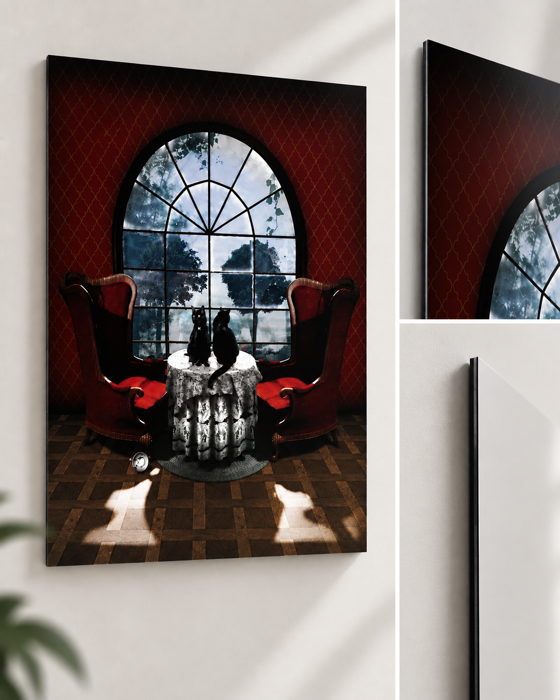 Room Skull Wall Art – Surreal Gothic Art by Ali Gulec