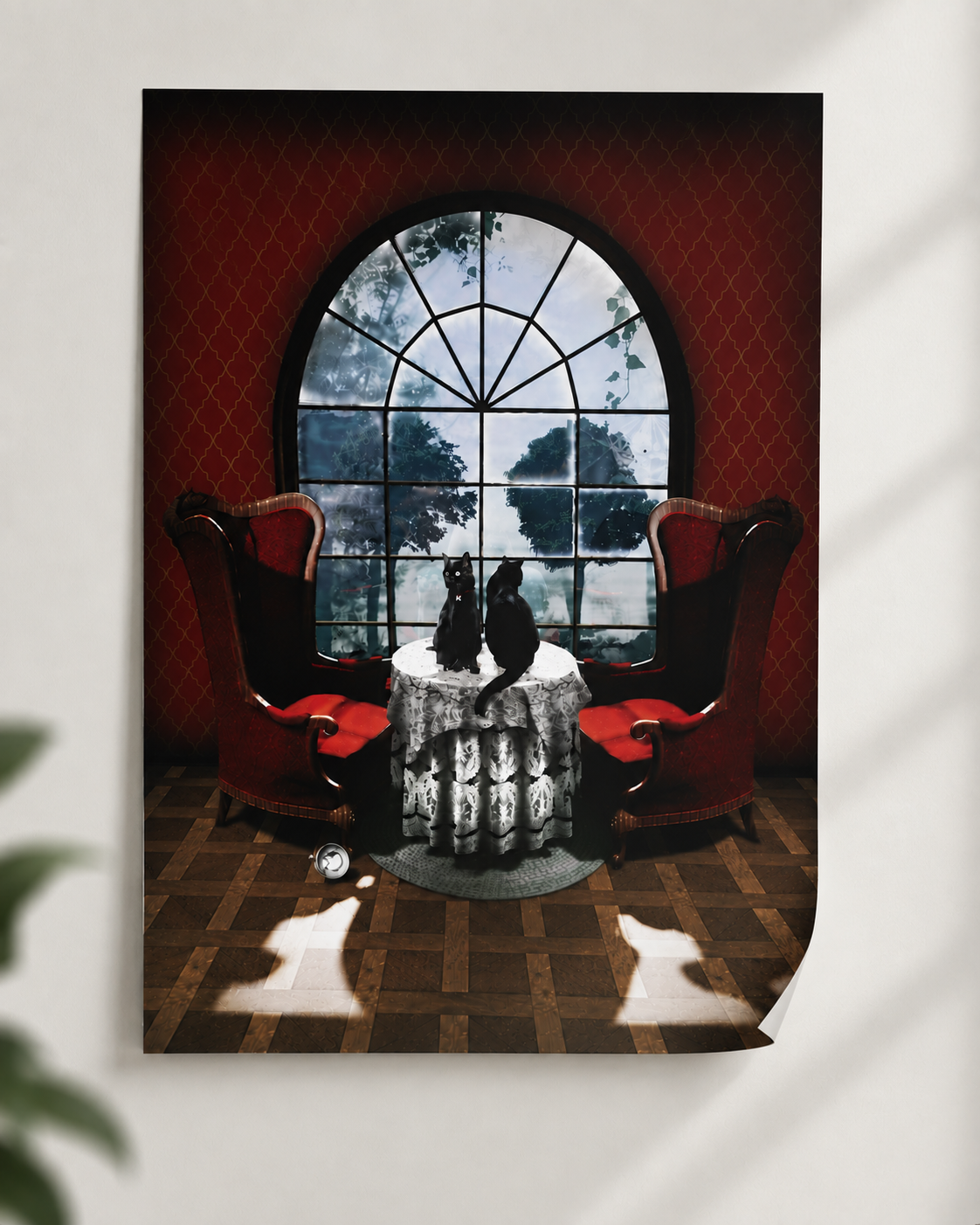 Room Skull Wall Art – Surreal Gothic Art by Ali Gulec
