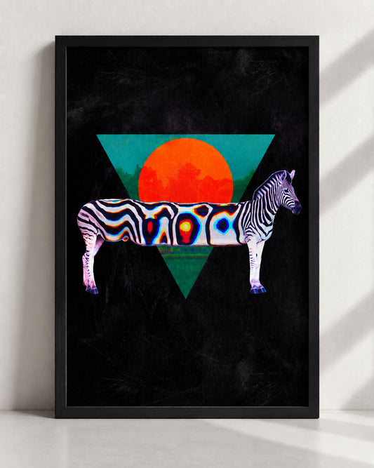 Zebra Wall Art – Psychedelic Animal Print by Ali Gulec