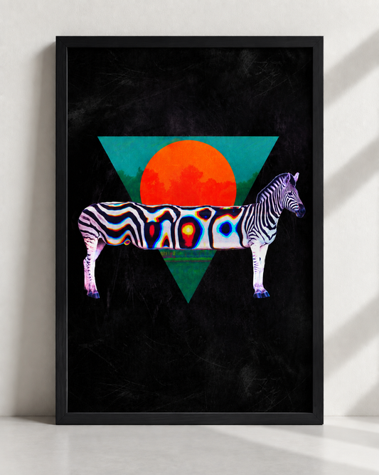 Zebra Wall Art – Psychedelic Animal Print by Ali Gulec