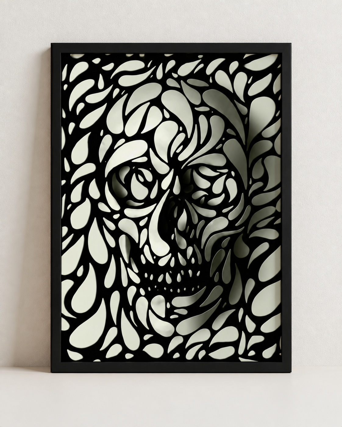 Skull 4 Wall Art – Abstract Skull Print by Ali Gulec