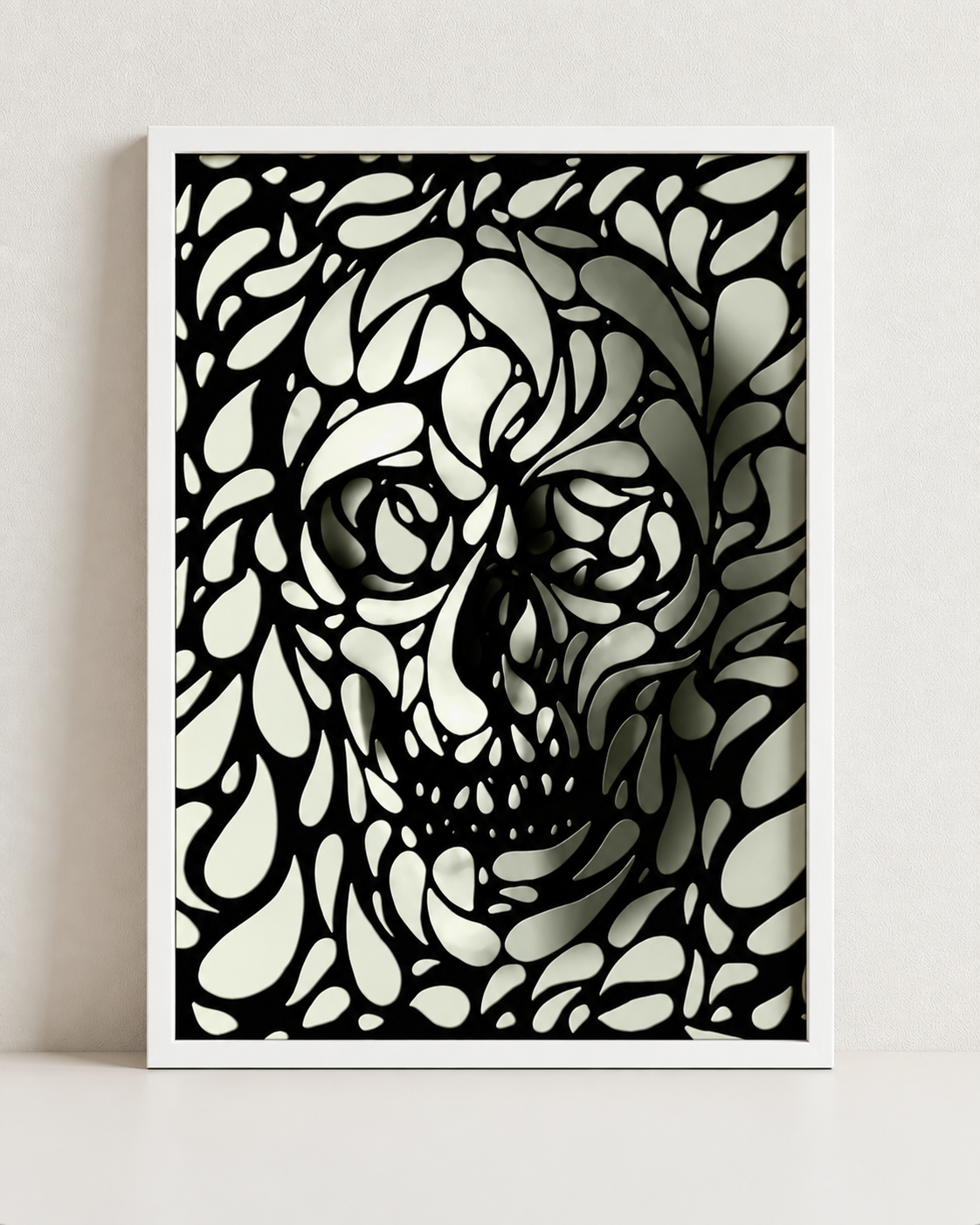 Skull 4 Wall Art – Abstract Skull Print by Ali Gulec