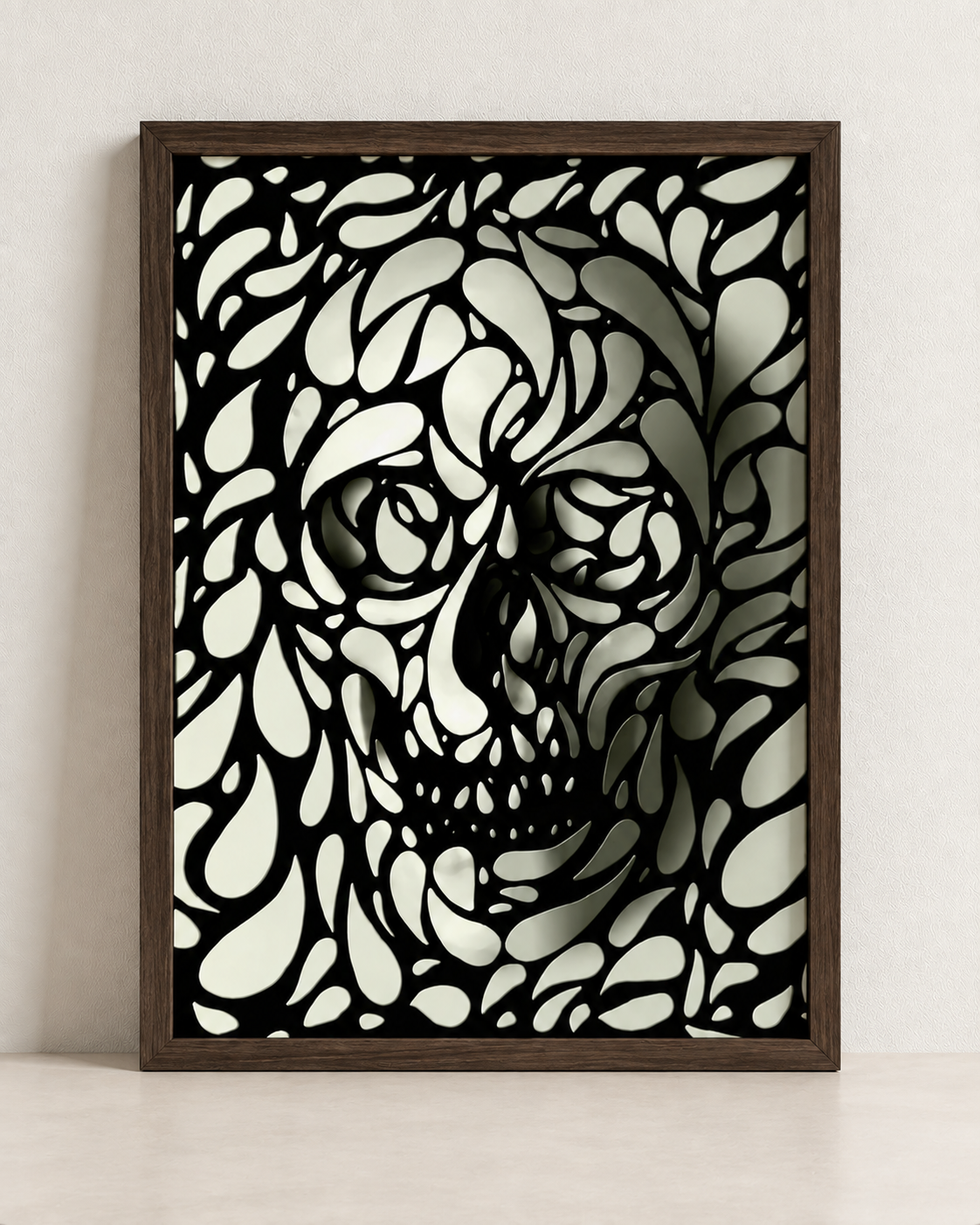 Skull 4 Wall Art – Abstract Skull Print by Ali Gulec