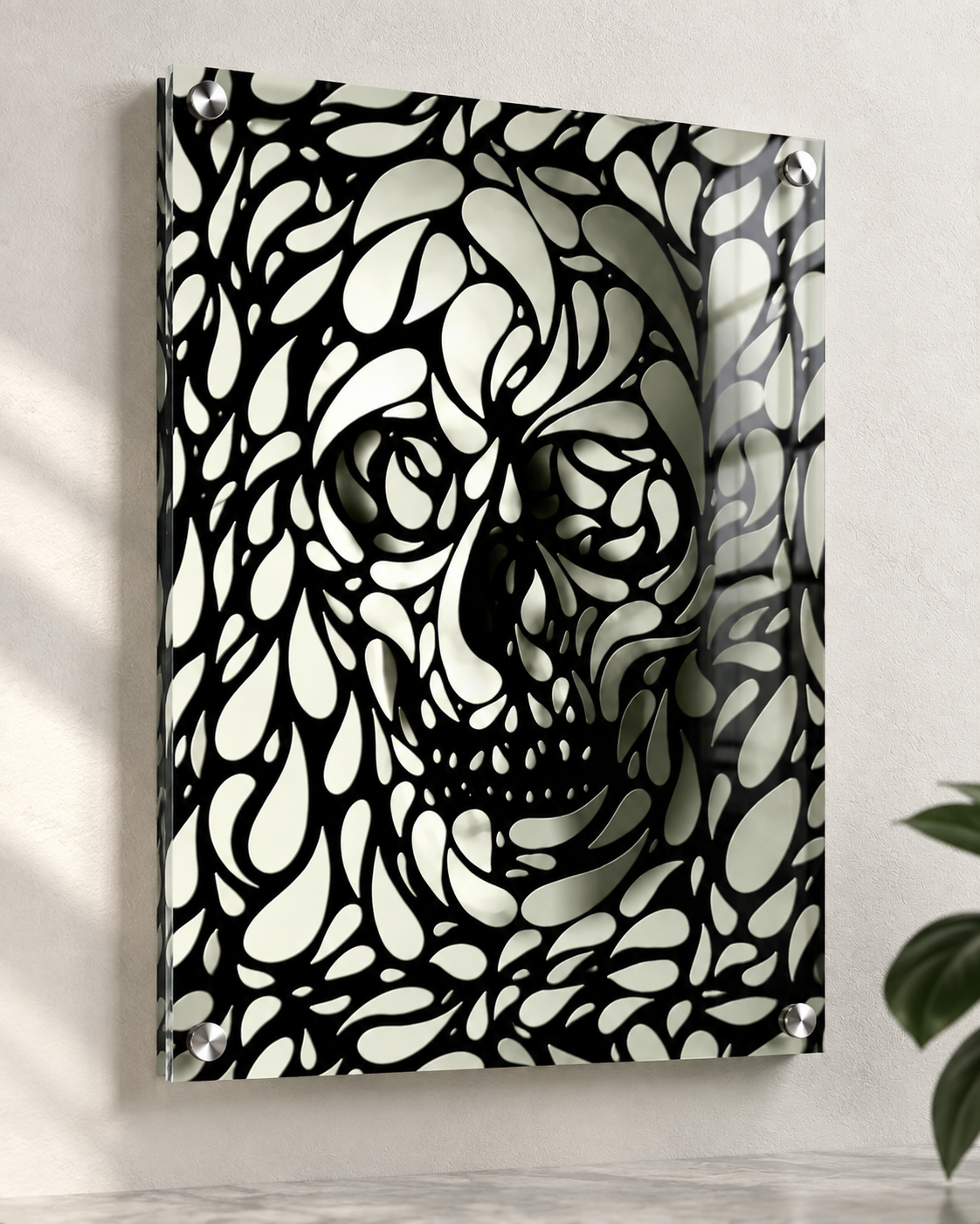 Skull 4 Wall Art – Abstract Skull Print by Ali Gulec