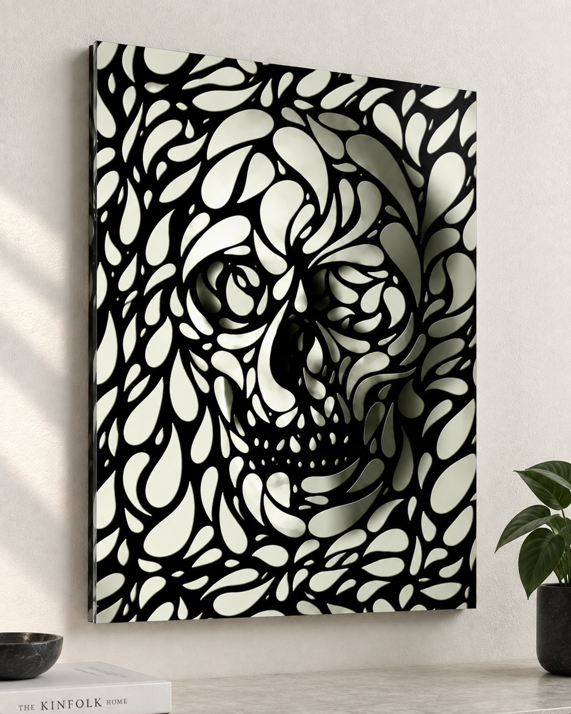 Skull 4 Wall Art – Abstract Skull Print by Ali Gulec