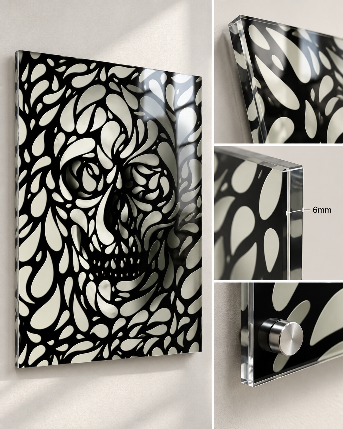 Skull 4 Wall Art – Abstract Skull Print by Ali Gulec