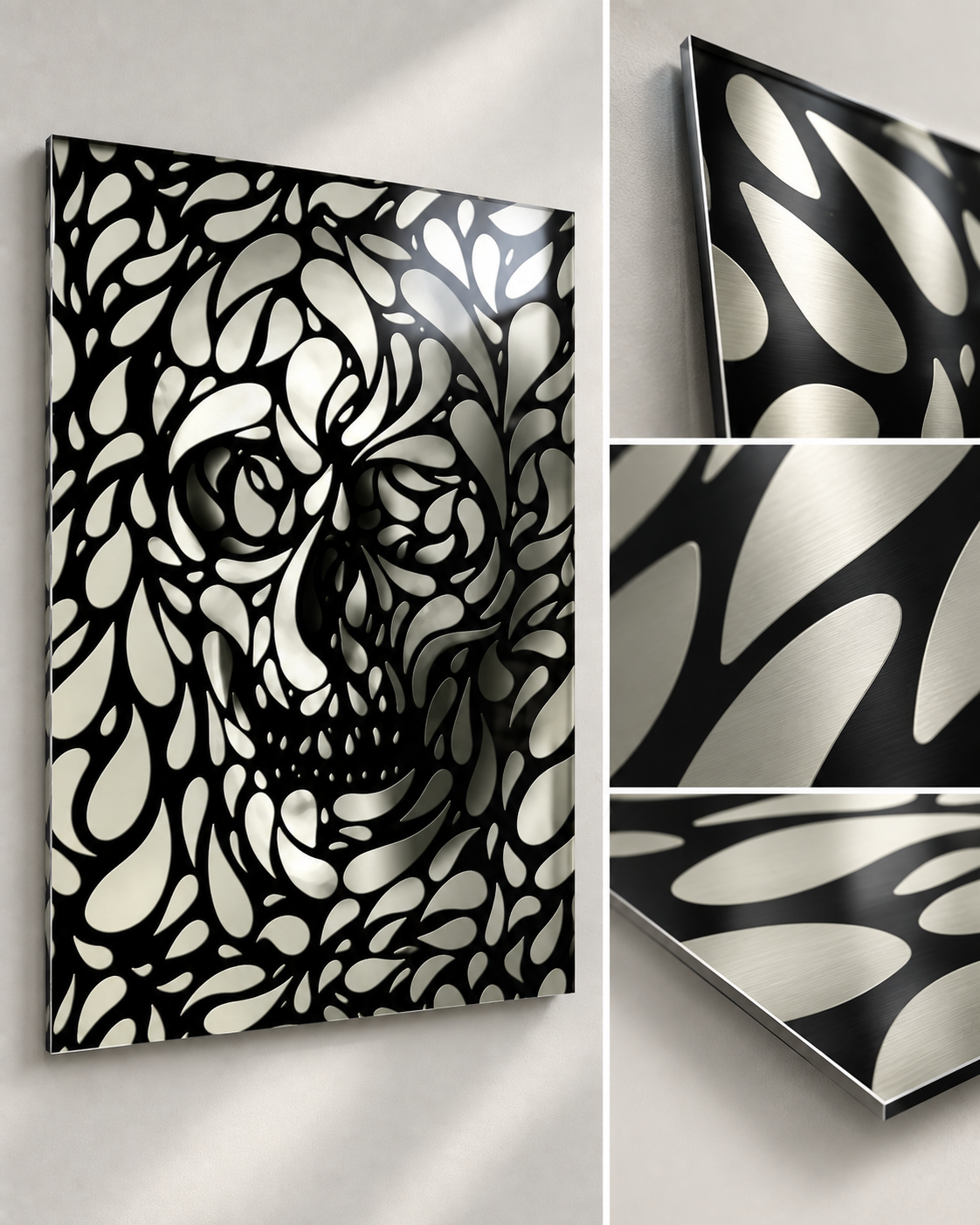 Skull 4 Wall Art – Abstract Skull Print by Ali Gulec