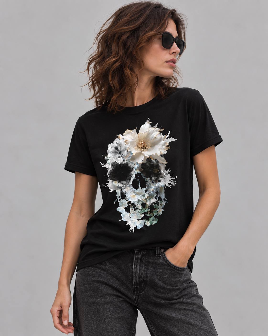 Bloom Splash Skull T-Shirt