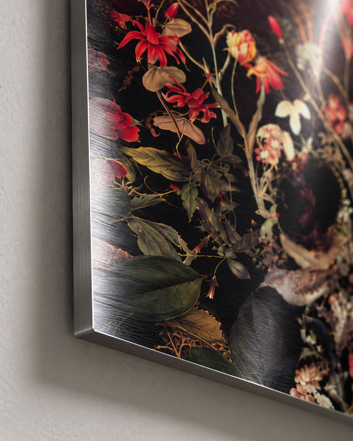 Bloom Skull Wall Art - Botanical Gothic Fine Art Decor