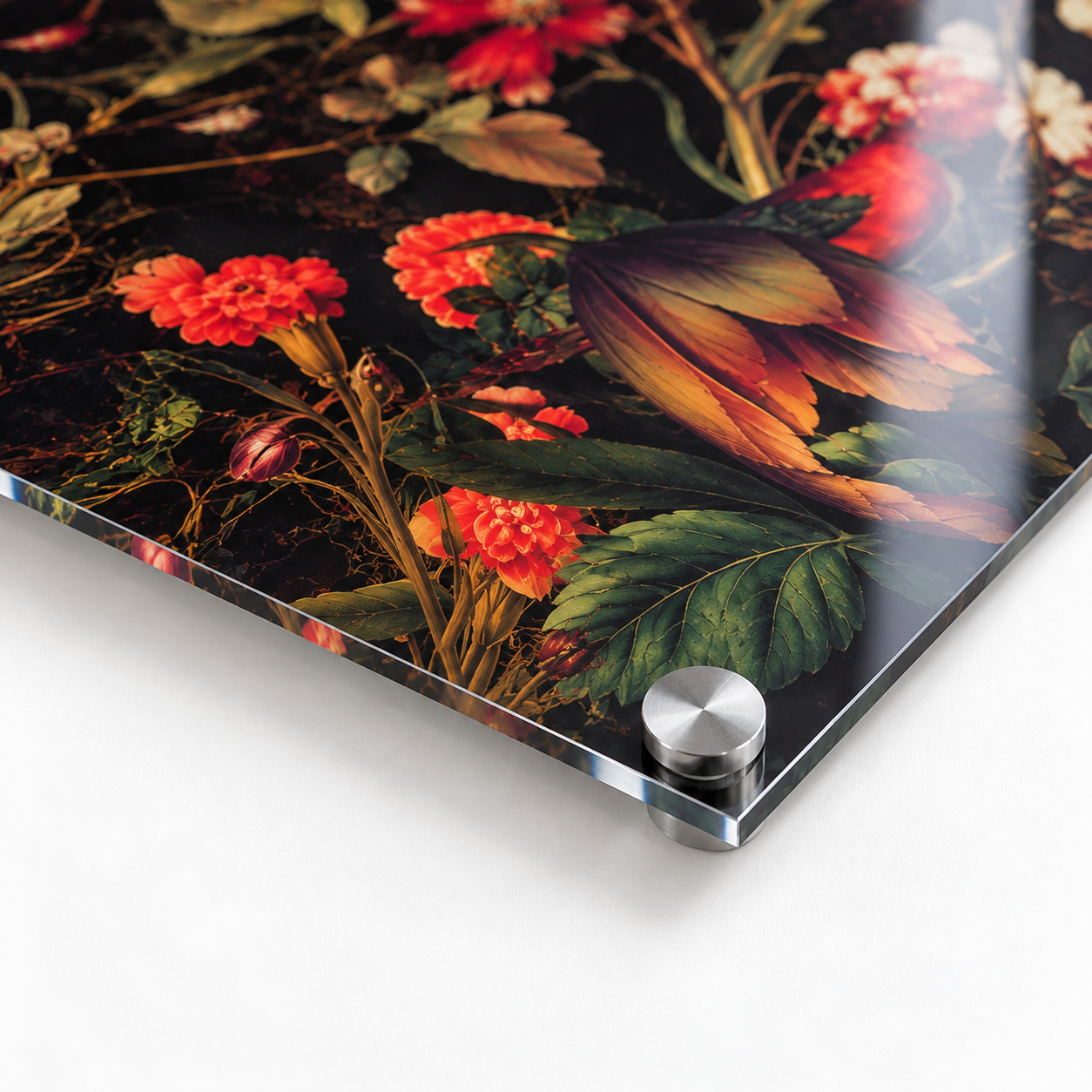 Floral Skull Wall Art – Botanical Skull Print by Ali Gulec