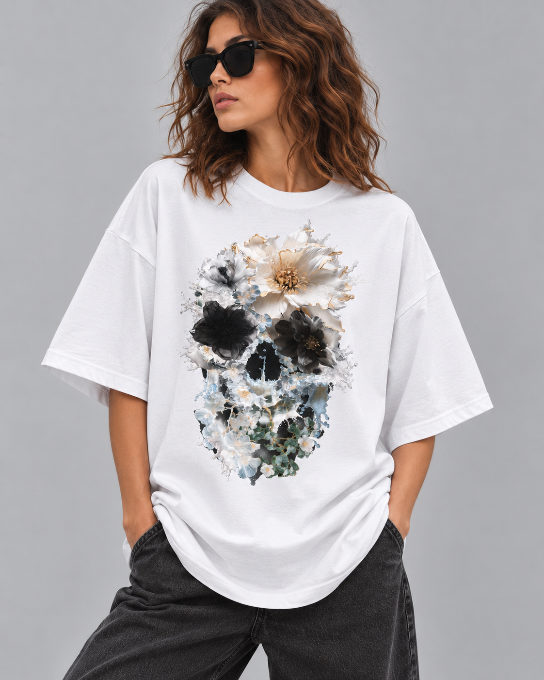 Bloom Splash Skull T-Shirt