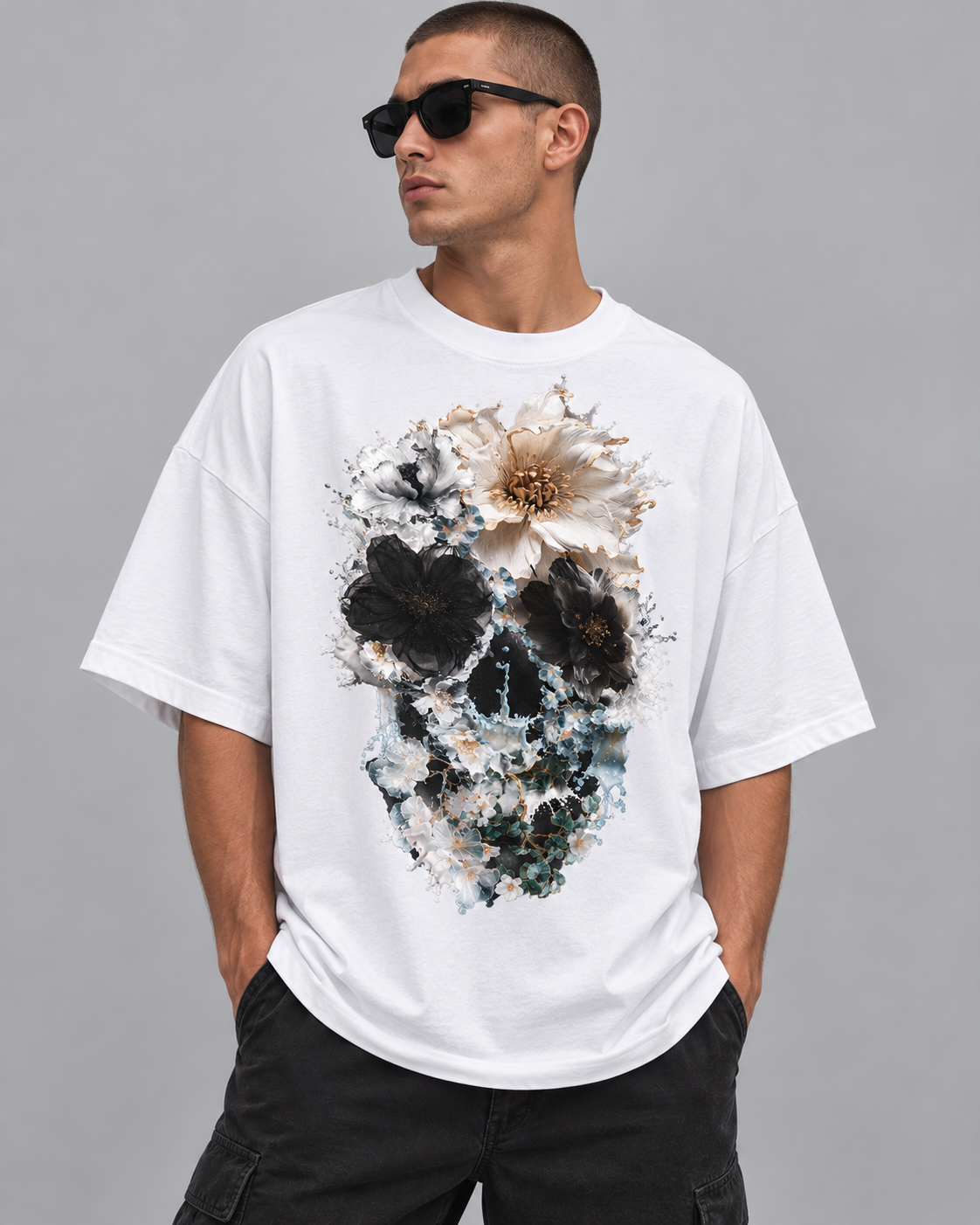 Bloom Splash Skull T-Shirt