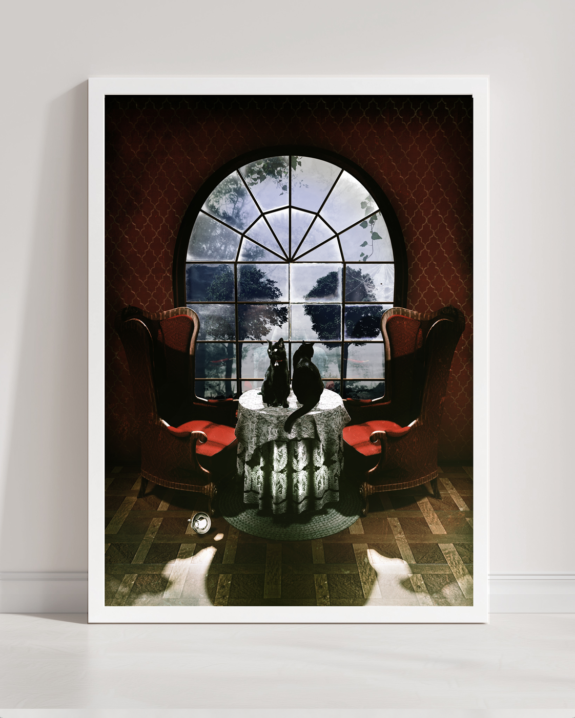 Room Skull Wall Art – Surreal Gothic Art by Ali Gulec