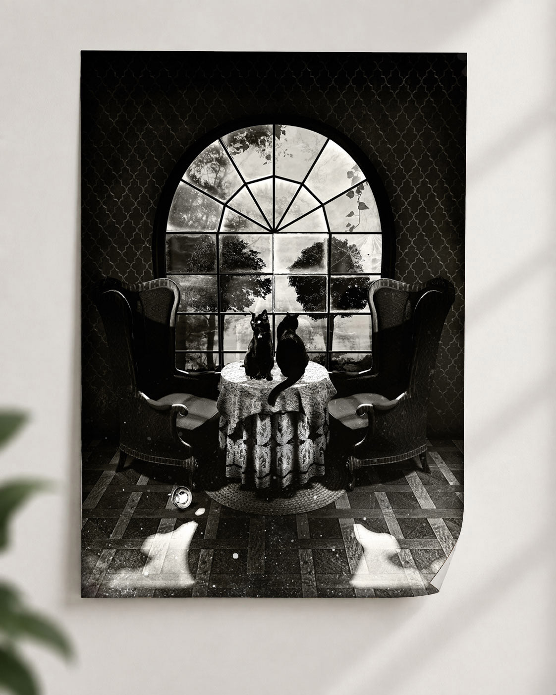 Room Skull Wall Art - Dark Academia Optical Illusion Decor