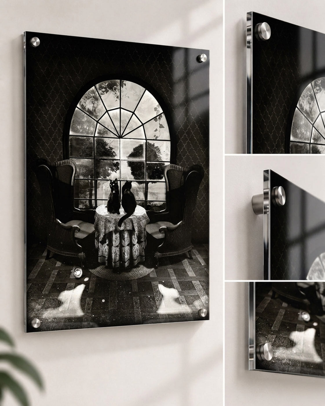 Room Skull Wall Art - Dark Academia Optical Illusion Decor
