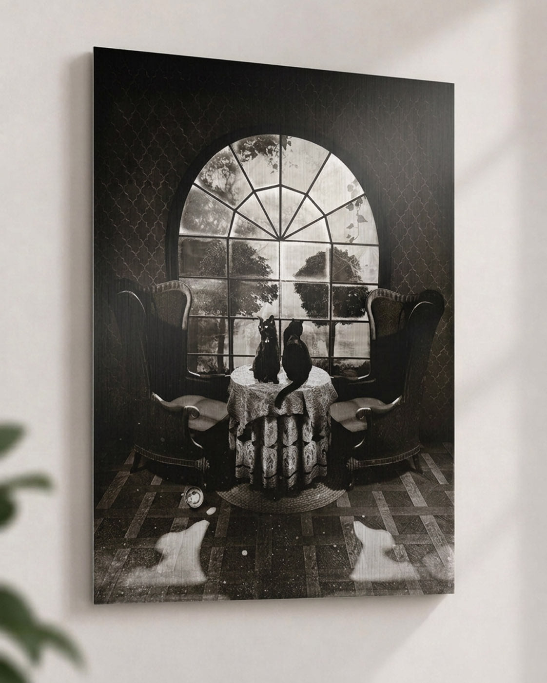 Room Skull Wall Art - Dark Academia Optical Illusion Decor