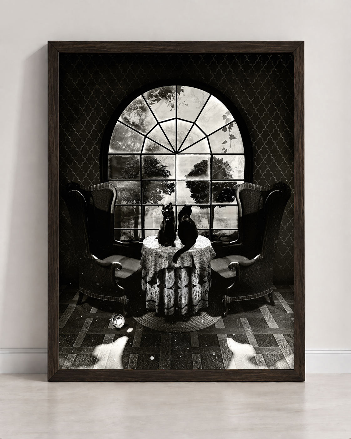 Room Skull Wall Art - Dark Academia Optical Illusion Decor