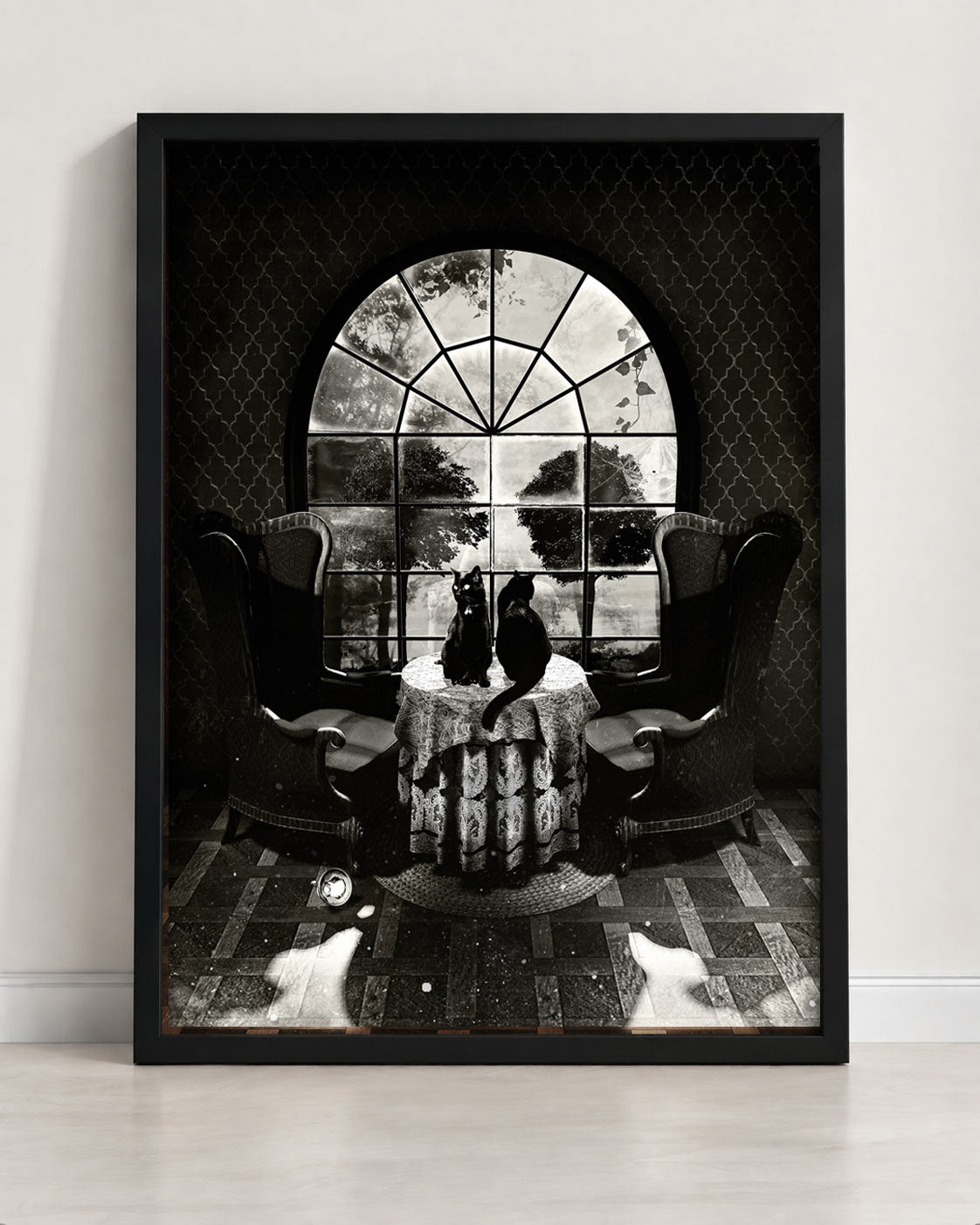 Room Skull Wall Art - Dark Academia Optical Illusion Decor