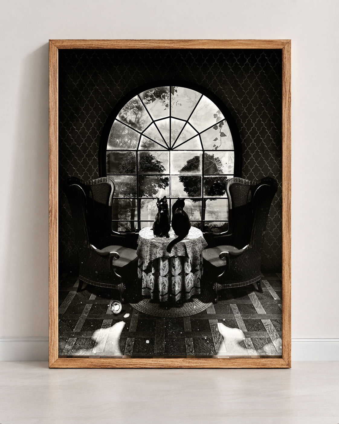 Room Skull Wall Art - Dark Academia Optical Illusion Decor