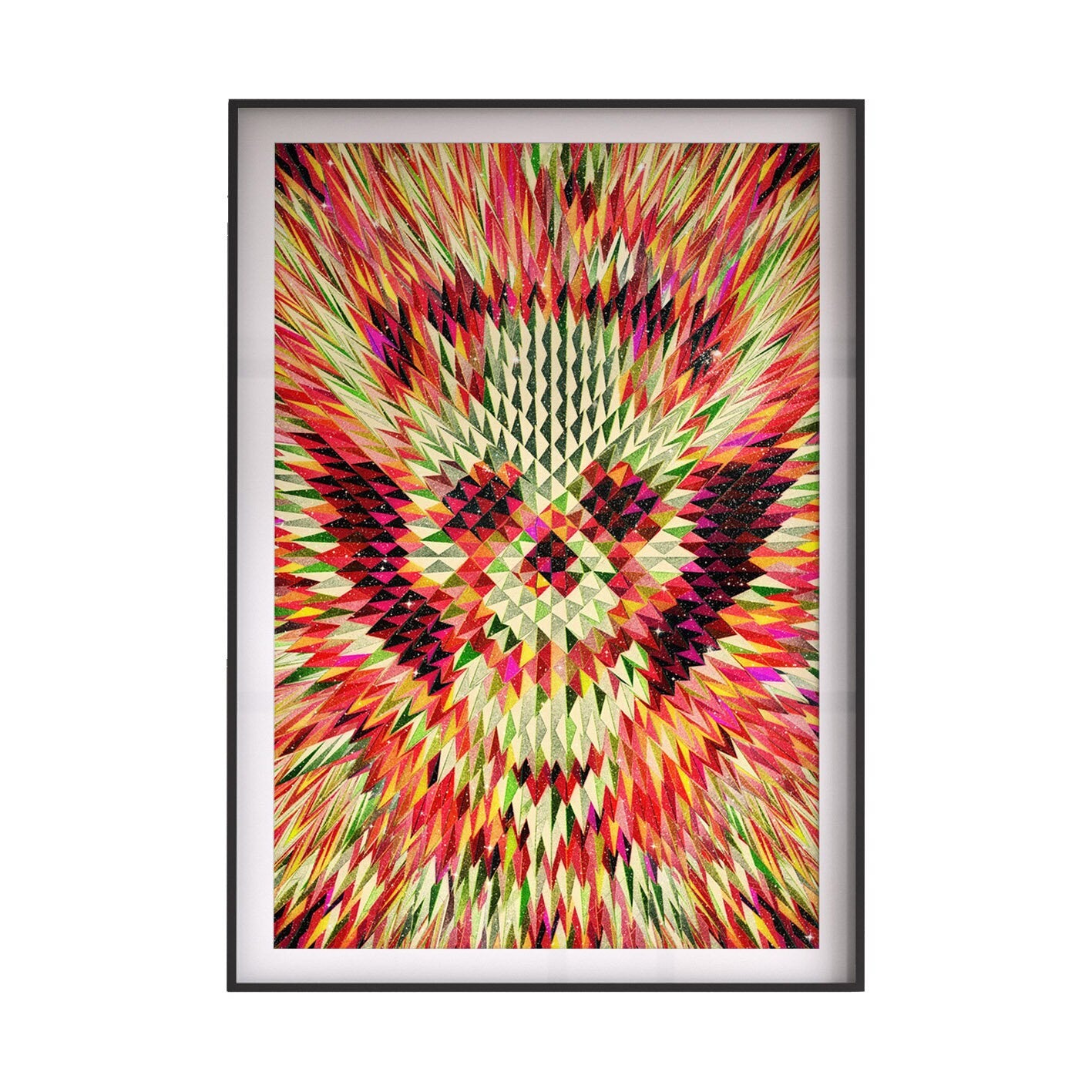 Geo Skull Poster, Geometric Skull Art Print, Sugar Skull Pattern Home Decor, Colorful Skull Wall Art Print Gift, Illustration By Ali Gulec
