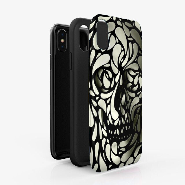 Sugar Skull iPhone 15 Case, Gothic Skull iPhone 14 Case, Fancy Skull Phone Case, Black Skull Phone Case Gift, iPhone Skull Gift