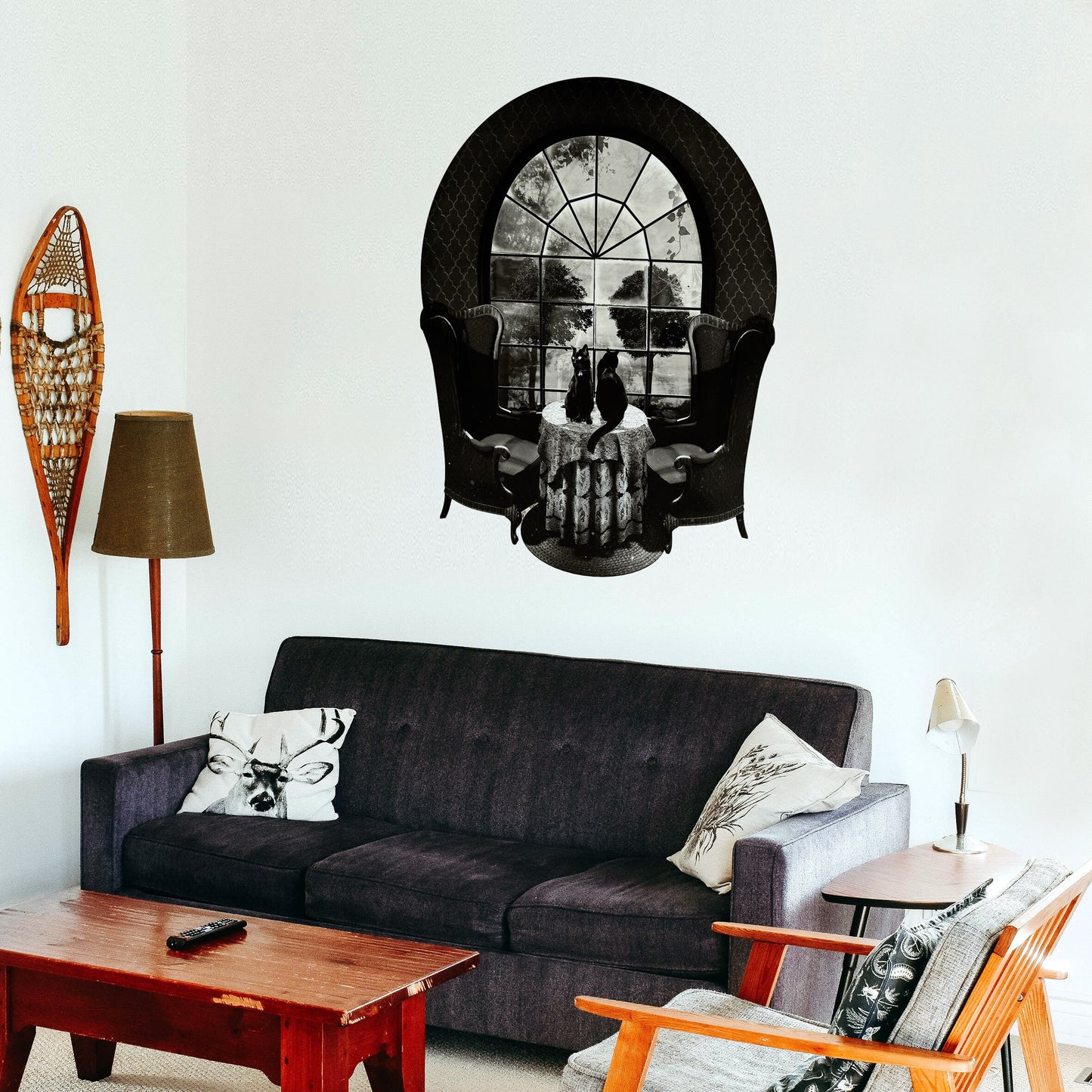Room Skull Wall Decal, Skull Art Wall Sticker, Vinyl Wall Decal Sugar Skull Home Decor, Black And White Skull Wall Art, Gothic Skull Gift