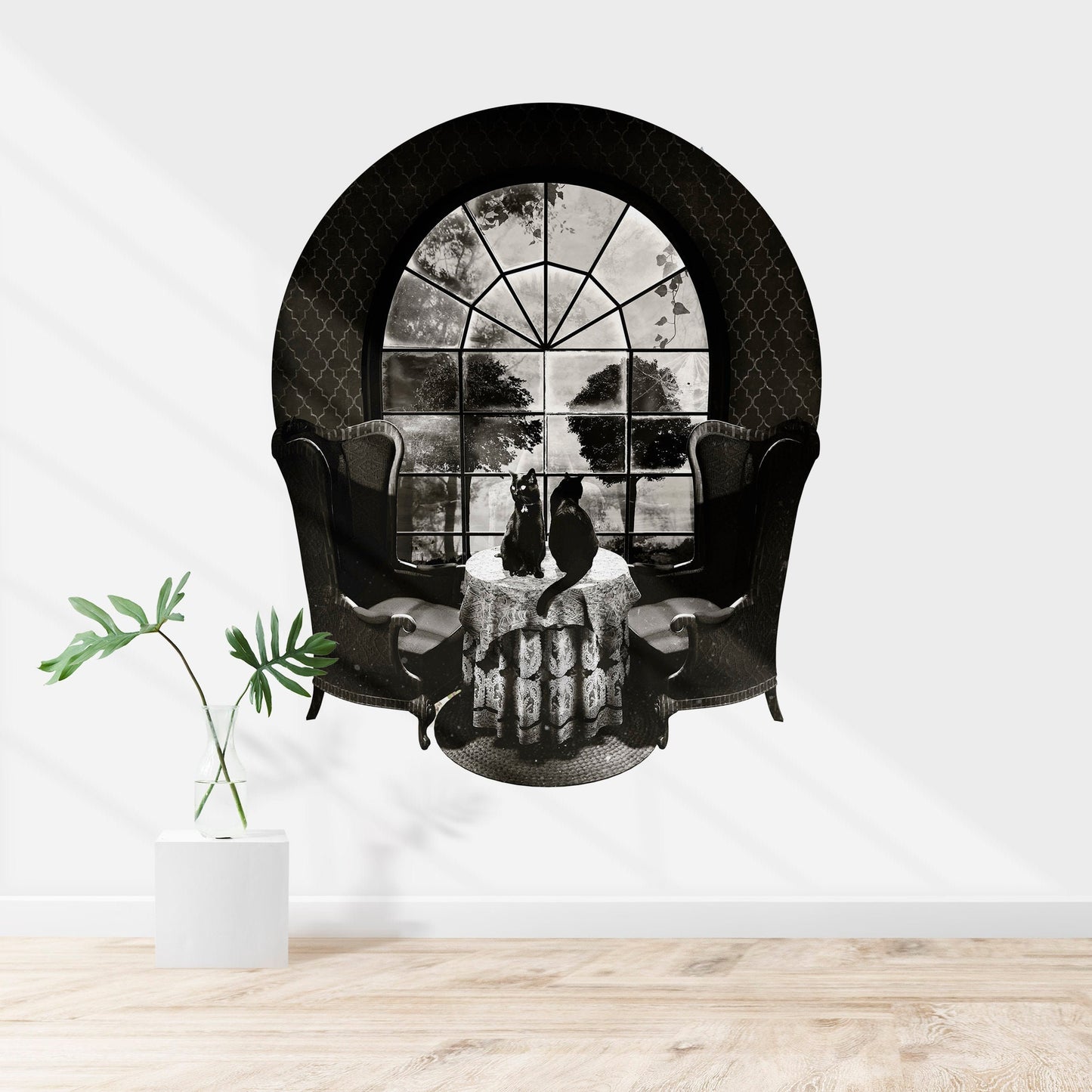 Room Skull Wall Decal, Skull Art Wall Sticker, Vinyl Wall Decal Sugar Skull Home Decor, Black And White Skull Wall Art, Gothic Skull Gift