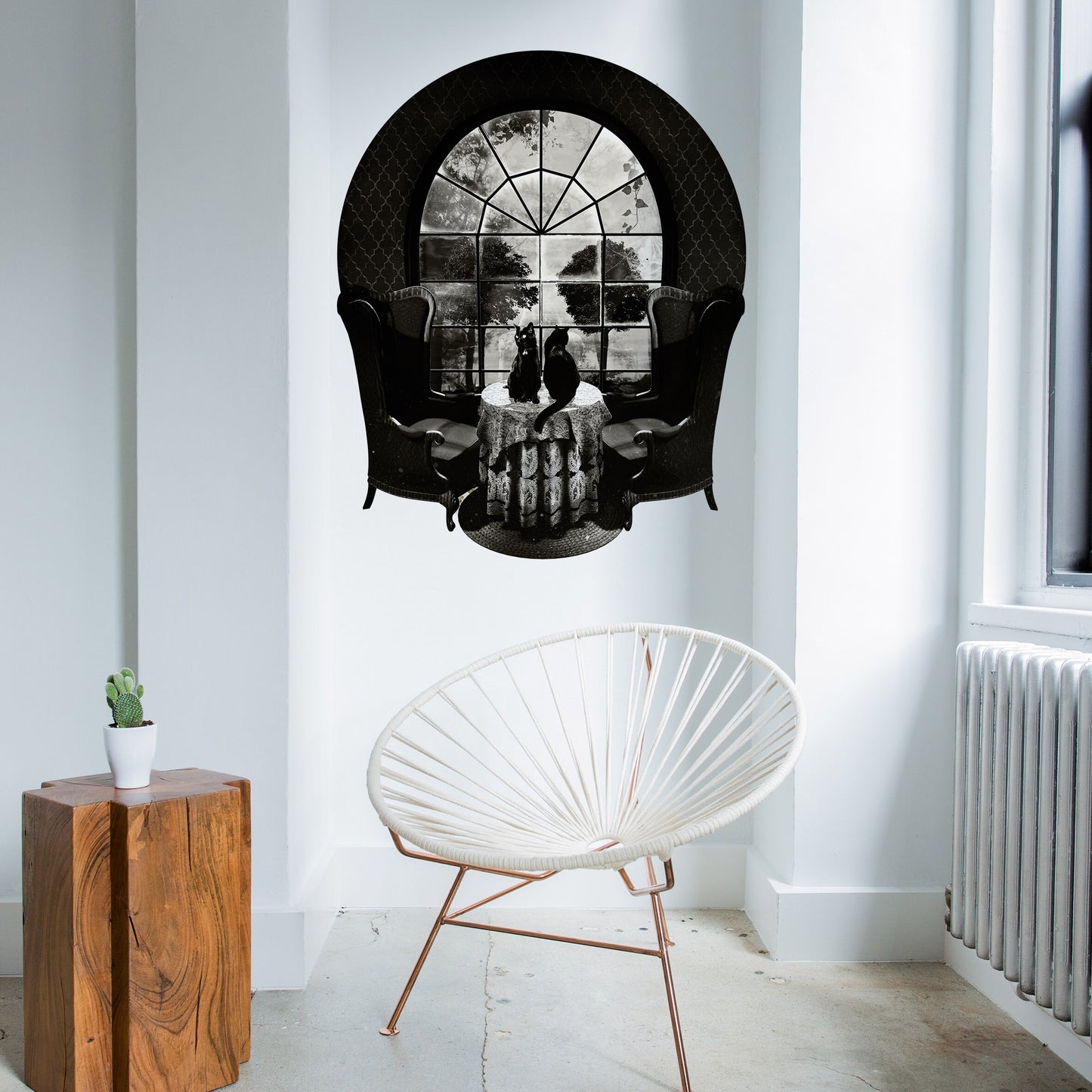 Room Skull Wall Decal, Skull Art Wall Sticker, Vinyl Wall Decal Sugar Skull Home Decor, Black And White Skull Wall Art, Gothic Skull Gift