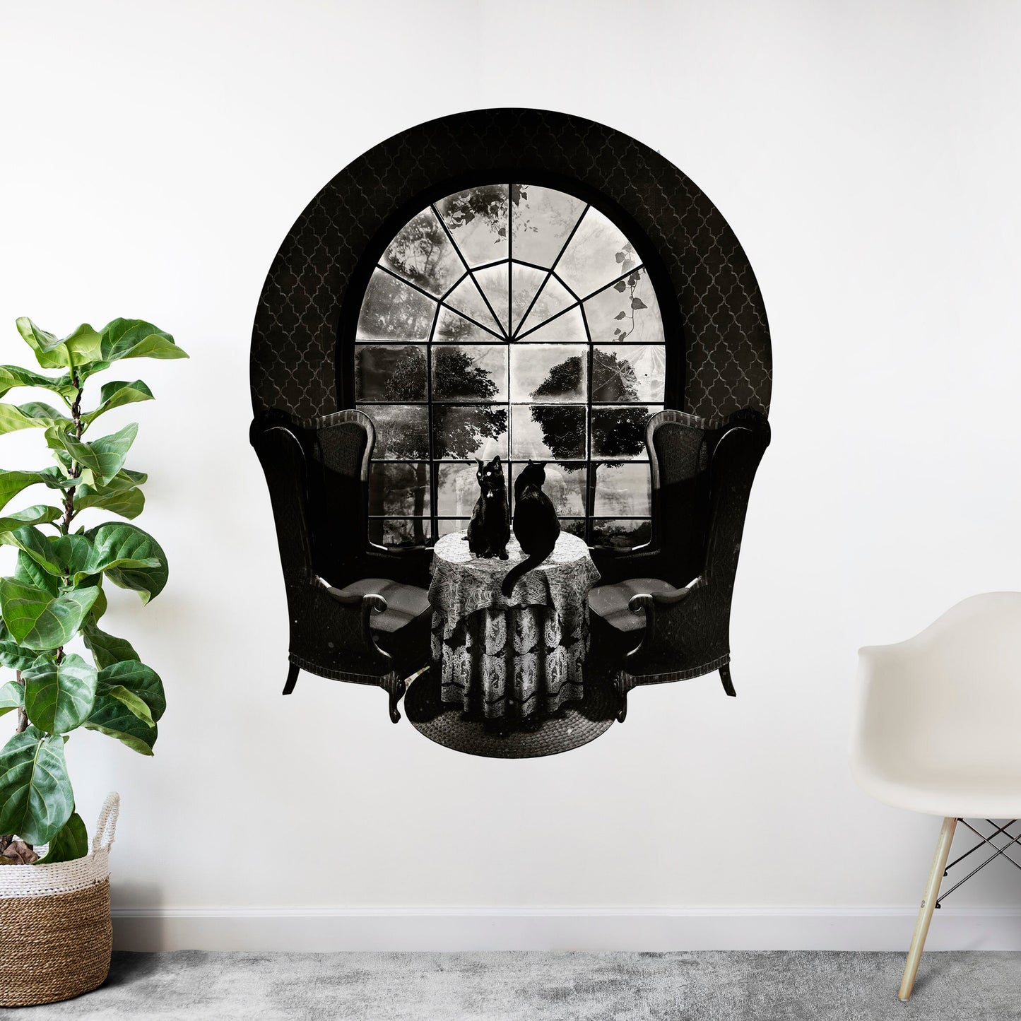 Room Skull Wall Decal, Skull Art Wall Sticker, Vinyl Wall Decal Sugar Skull Home Decor, Black And White Skull Wall Art, Gothic Skull Gift