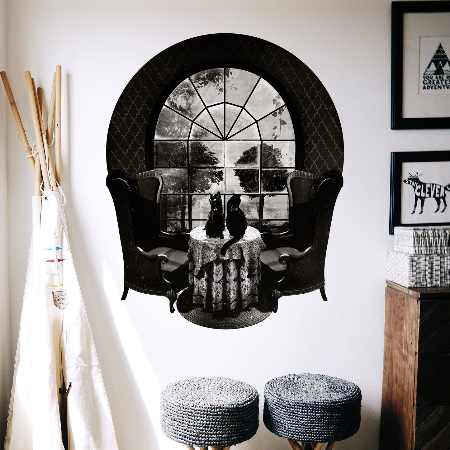 Room Skull Wall Decal, Skull Art Wall Sticker, Vinyl Wall Decal Sugar Skull Home Decor, Black And White Skull Wall Art, Gothic Skull Gift