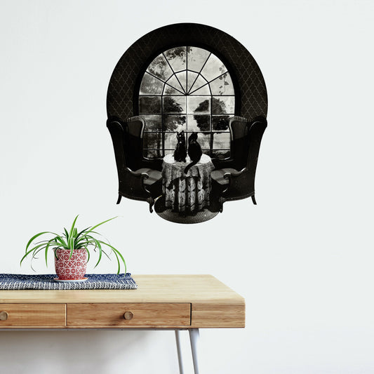 Room Skull Wall Decal, Skull Art Wall Sticker, Vinyl Wall Decal Sugar Skull Home Decor, Black And White Skull Wall Art, Gothic Skull Gift
