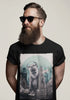 Men's Otter T-shirt, DJ Otter Mens Tshirt, Funny Otter Art Print Shirt, Original Funny Animal Art, Cool Otter Gift For Him