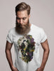 Spring Skull Men's T-shirt, Flower Skull Mens Graphic Tee, Sugar Skull Mens Boho TShirt, Bella Canvas Skull Print Shirt Gift For Him