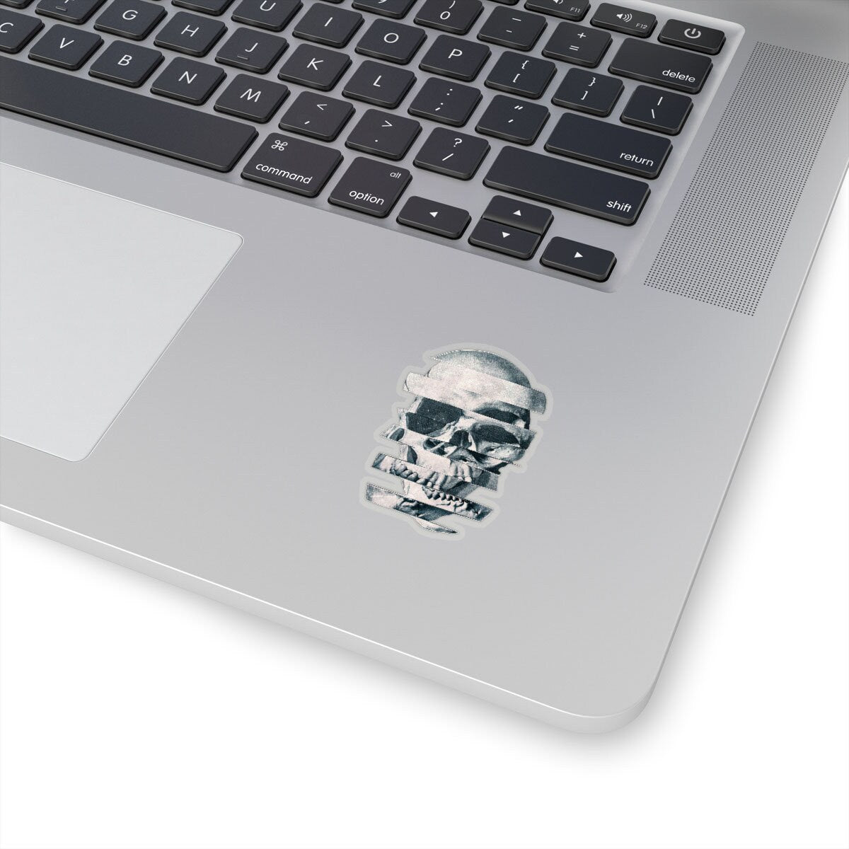 Glitch Skull Sticker, Sugar Skull Art Sticker, Premium Gothic Skull Art Vinyl Sticker, Skull Art Skull Gift, Laptop Phone Kiss-Cut Sticker