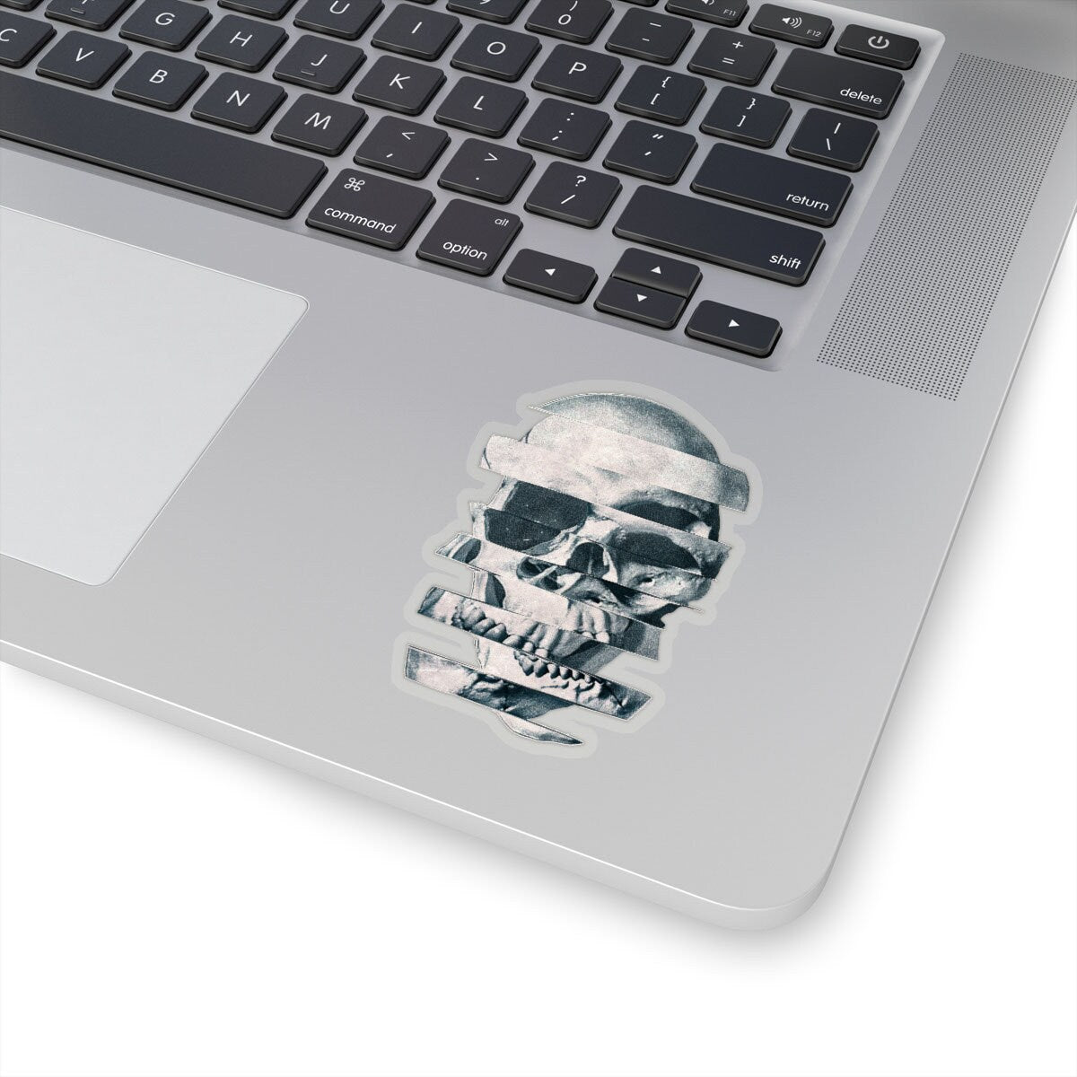 Glitch Skull Sticker, Sugar Skull Art Sticker, Premium Gothic Skull Art Vinyl Sticker, Skull Art Skull Gift, Laptop Phone Kiss-Cut Sticker