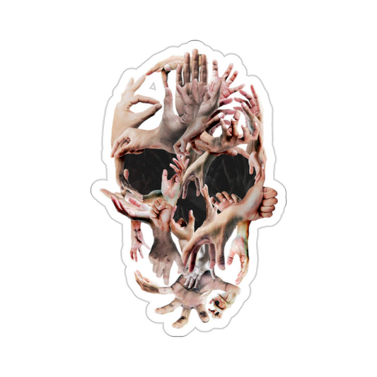 Skull Sticker, Sugar Skull Art Sticker, Premium Skull Art Vinyl Sticker, Gothic Art Skull Gift, Laptop Phone Kiss-Cut Sticker