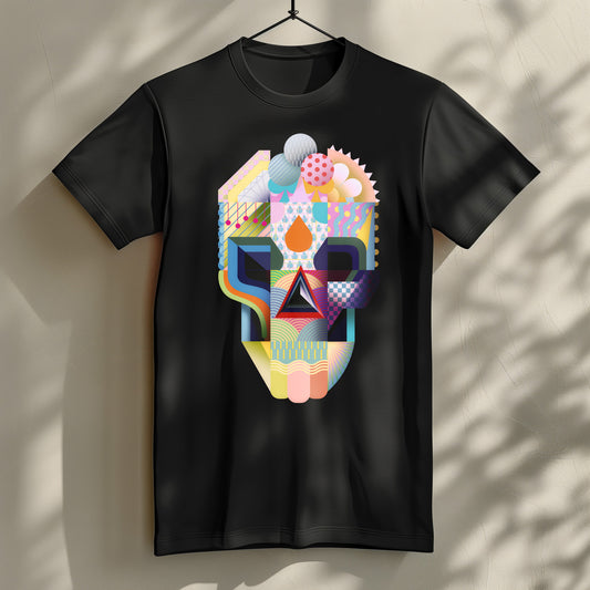 Skull Graphic Men's T shirt, Skull Printed Shirt Gift For Him, Bella Canvas Skull Art Graphic Tee Gift
