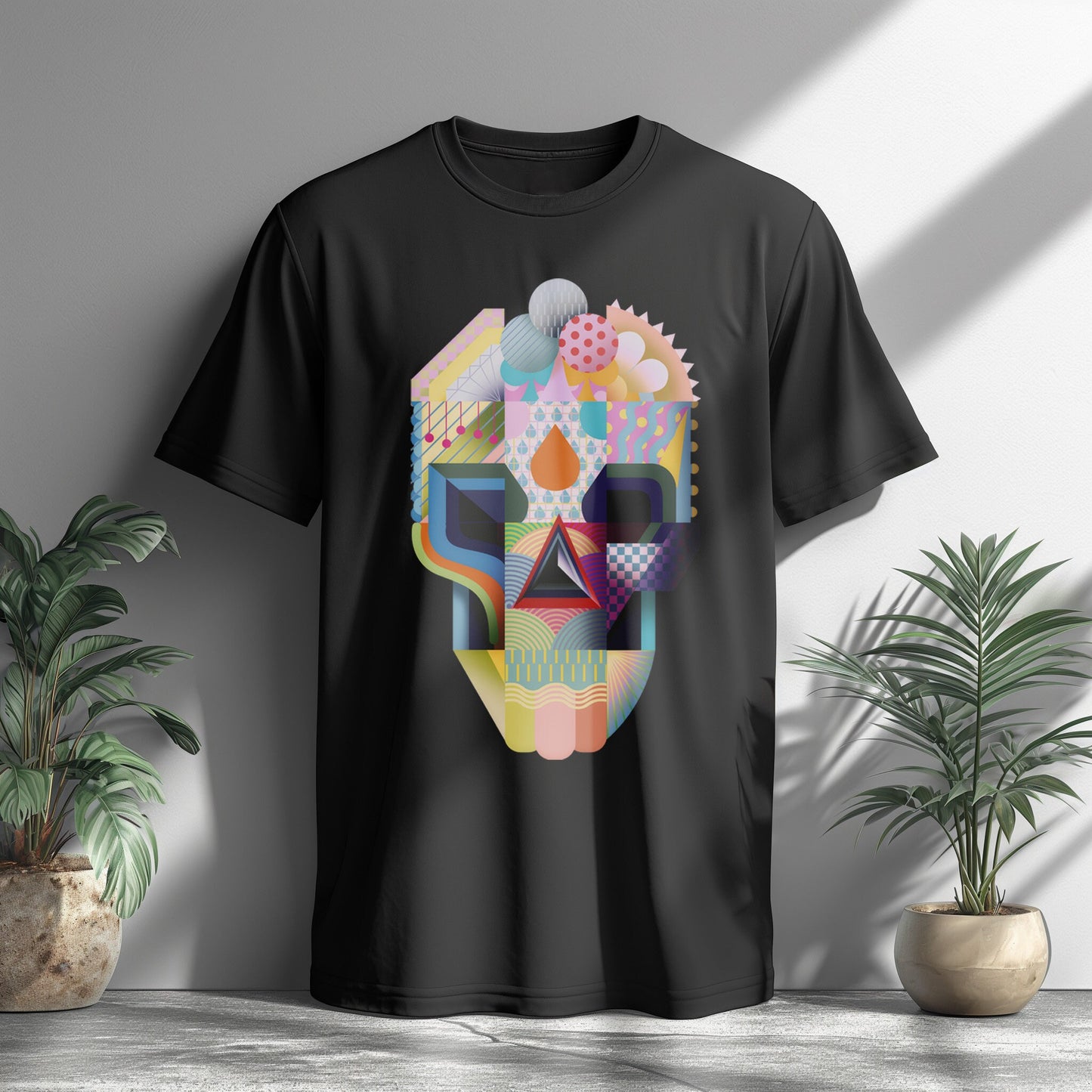 Skull Graphic Men's T shirt, Skull Printed Shirt Gift For Him, Bella Canvas Skull Art Graphic Tee Gift